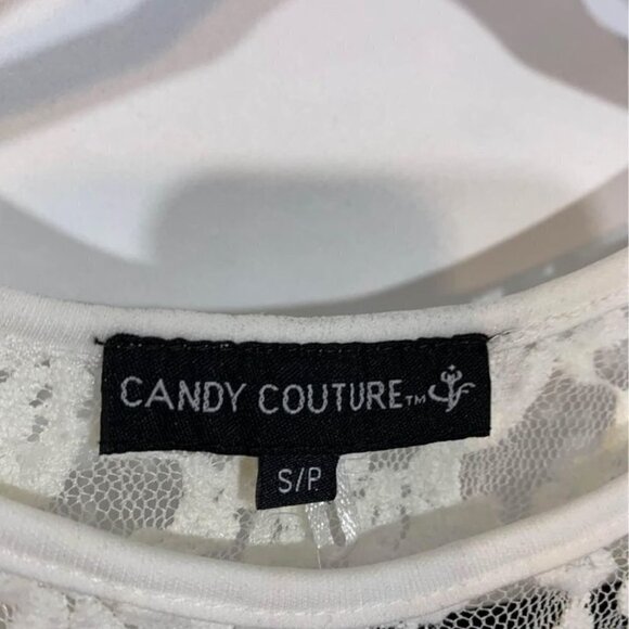 Woman’s Lace Long Sleeve. Built In Camisole. Lots Of Stretch. Candy Couture - Picture 6 of 7